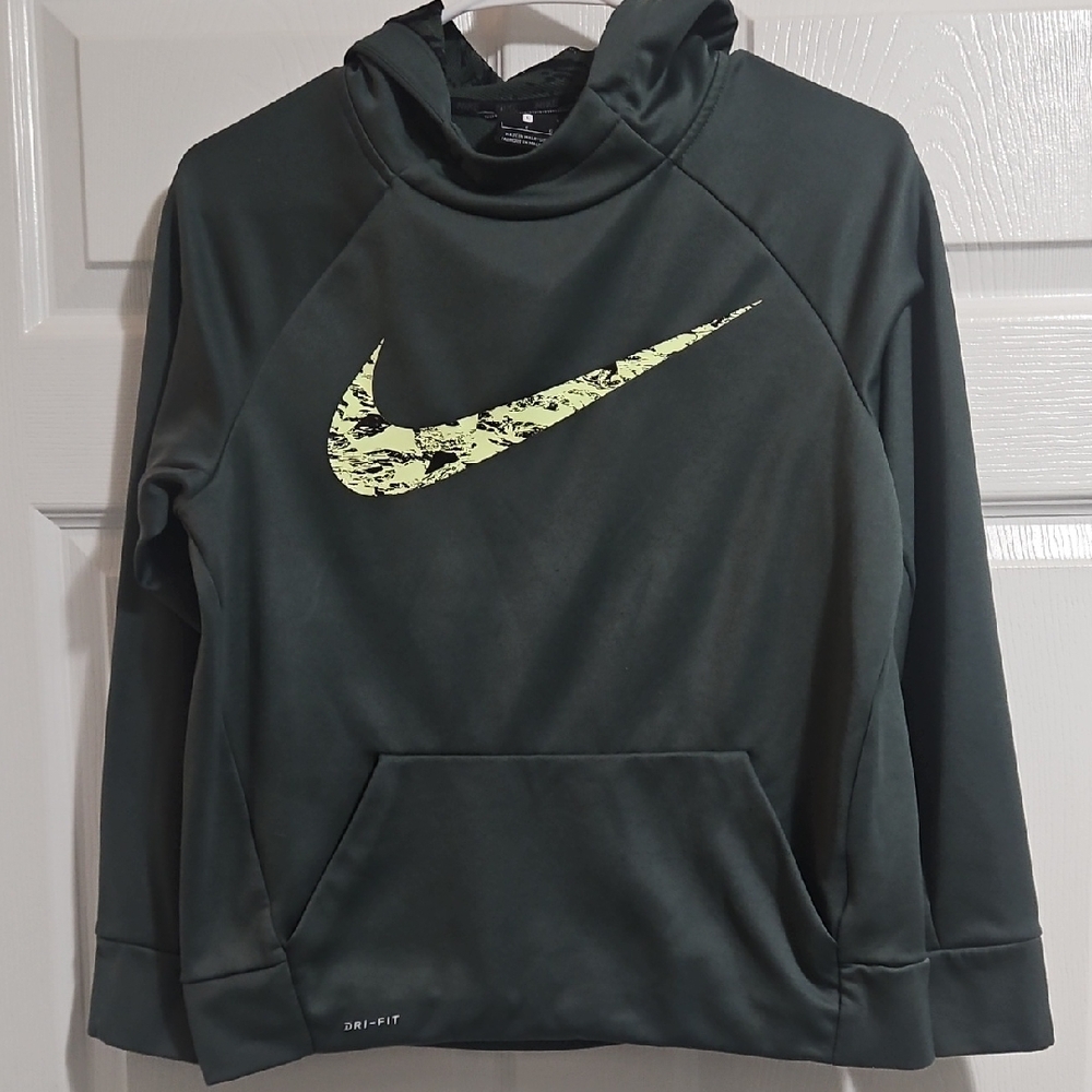 Nike Dri-FIT Boys Green Hoodie